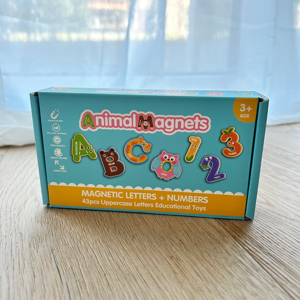 43 pezzi magneti lettere e numeri