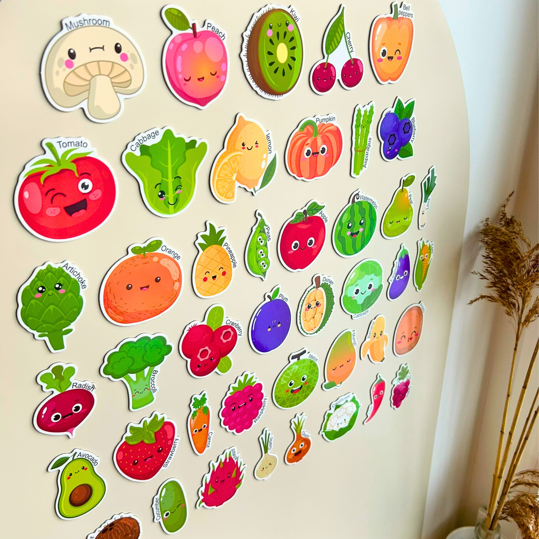 Fruit & Vegetable Magnets (43pcs)