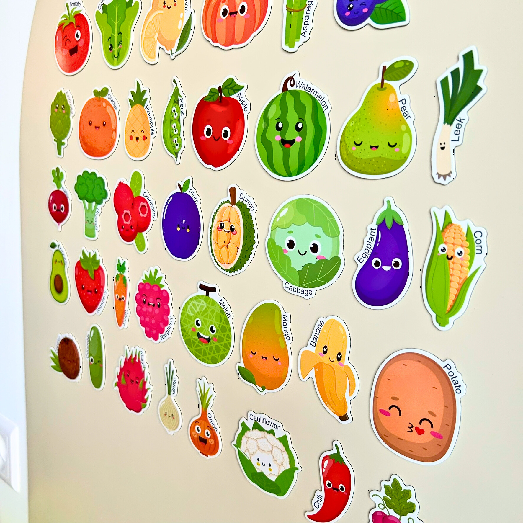 Fruit & Vegetable Magnets (43pcs)